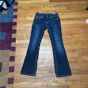 Y2K Miss Me Dark Blue Boot Cut Jeans